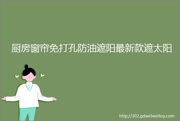 厨房窗帘免打孔防油遮阳最新款遮太阳